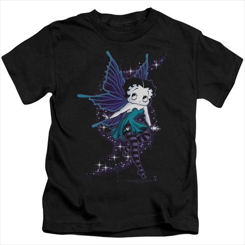 Boop-Sparkle Fairy - Short Sleeve Juvenile 18-1 Tee- Black - Small 4