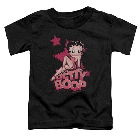 Boop-Sexy Star - Short Sleeve Toddler Tee- Black - Small 2T