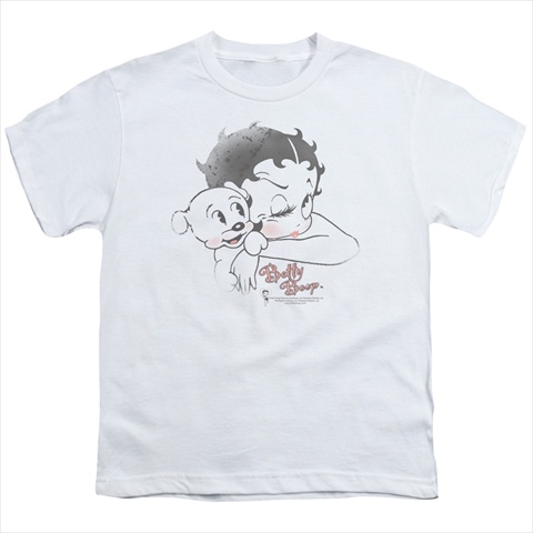 Boop-Vintage Wink - Short Sleeve Youth 18-1 Tee- White - Medium