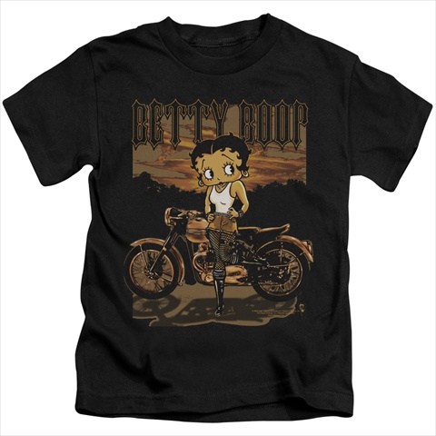Boop-Rebel Rider - Short Sleeve Juvenile 18-1 Tee- Black - Medium 5-6