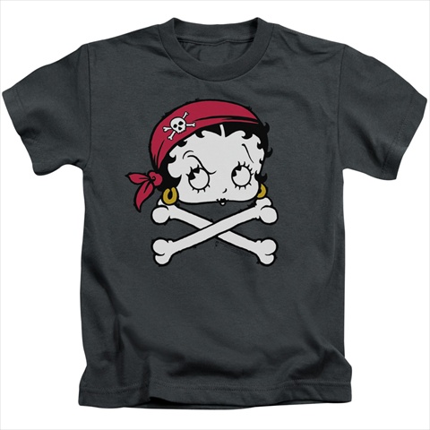 Boop-Pirate - Short Sleeve Juvenile 18-1 Tee- Charcoal - Medium 5-6