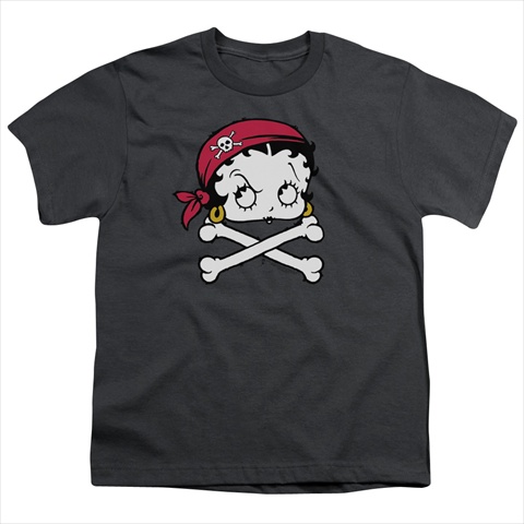 Boop-Pirate 18-1 Short Sleeve Youth Tee - Charcoal - Medium