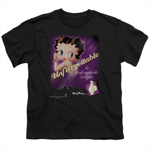 Boop-Unforgettable - Short Sleeve Youth 18-1 Tee- Black - Large