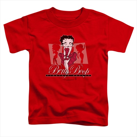 Boop-Timeless Beauty - Short Sleeve Toddler Tee- Red - Medium 3T