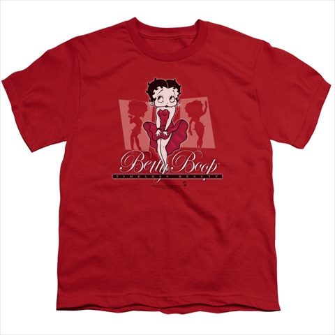 Boop-Timeless Beauty - Short Sleeve Youth 18-1 Tee- Red - Extra Large