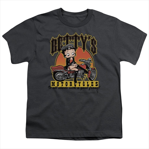 Boop-Bettys Motorcycles 18-1 Tee - Charcoal - Extra Large