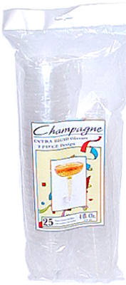 Picture of Tablemate Products TM04CG 2 Piece Party Expressions Clear Plastic Champagne Glasses - 4 oz.&#44; Pack of 20