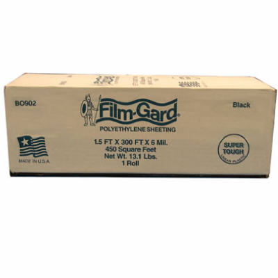 Picture of Berry Plastics 626004 18 in. x 300 ft. Linear Polyethylene Sheeting, Black