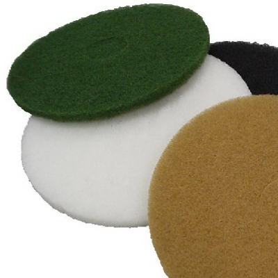 416-50176 17 x 1 in. Thick Nylon Floor Maintenance Pad - Tan- Pack of 5 -  Virginia Abrasives, 759495