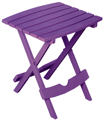 Adams 8500-12-3931 Quik Fold Portable Resin Side Table - Violet