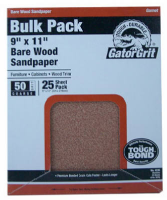 4230 9 x 11 in. 50 Coarse Grit Garnet Sandpaper