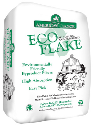 Picture of American Wood Fibers 7.5 ECO FLAKE 3.0 Cu. ft. Compressed 7.5 Cu. ft. Expanded Eco Flake Pine Shavings Beddings