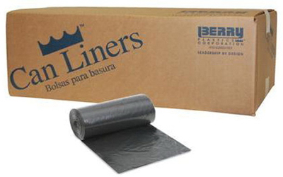 Picture of Berry Plastics 625121 50 Count&#44; 96 Gallon&#44; 2 Mil Black Trash Can Liner