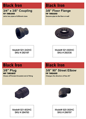 Picture of Darwill BLKPIPECARDS 3.75 x 2.5 x 0.75 in. Black Pipe Bin Card Kit