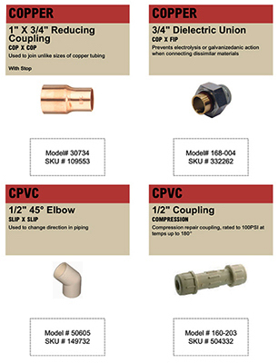 Picture of Darwill COP-CPVC Bin Card Kit - For Copper- CPVC Plumbing POG