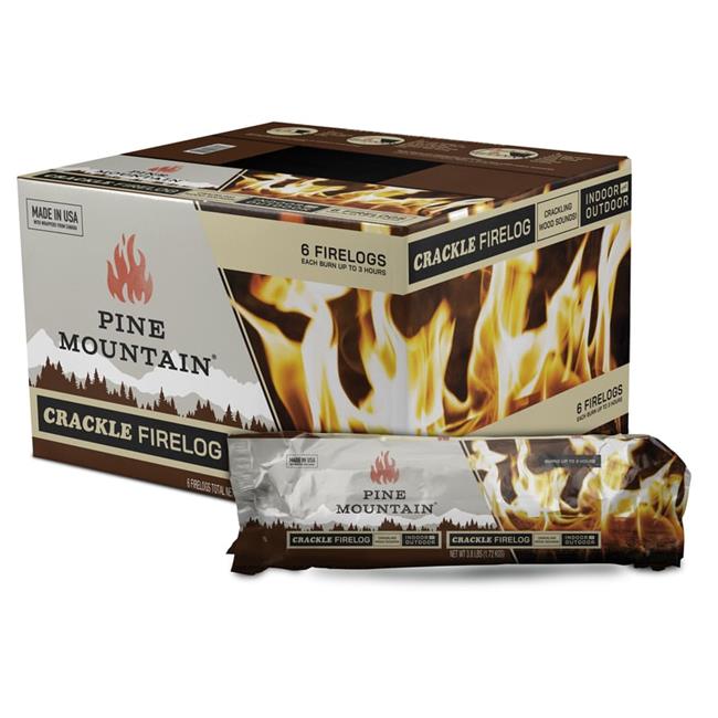 Pine Mountain 4152501321 3 Hour Crackling Fire Log- Pack - 6