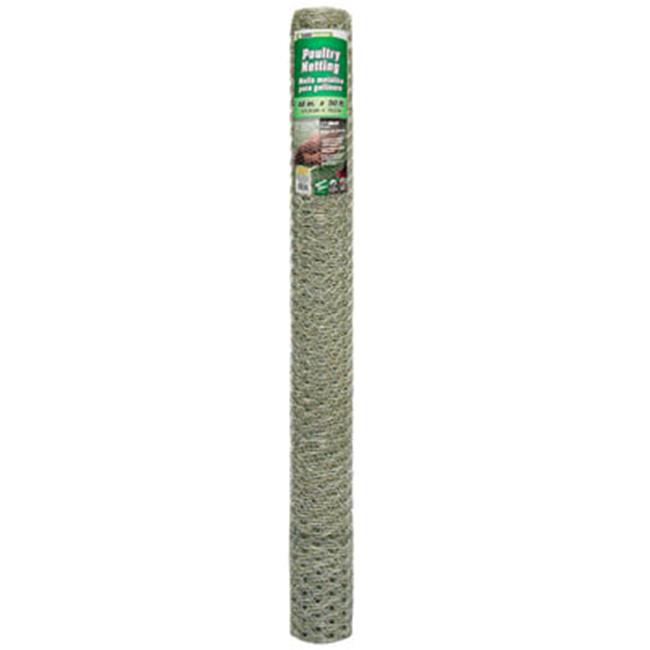 Midwest Air 308431B 48 in. x 50 ft. 1 in. Mesh Galvanized Poultry Net