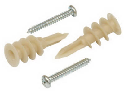 E-Z Ancor Screw Anchor, 1-1/4" L, Nylon