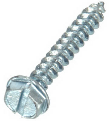 HILLMAN No. 8 Ga. X 3/4 in. L Slotted Hex Washer Head Sheet Metal Screws 100 pk