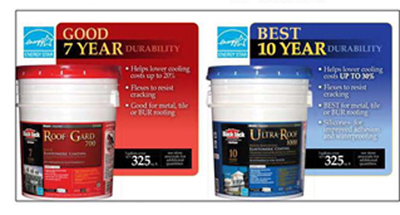 GFX DF07-0820-F08-B09 Black Jack Elastomeric White Roof Coating Pop Kit