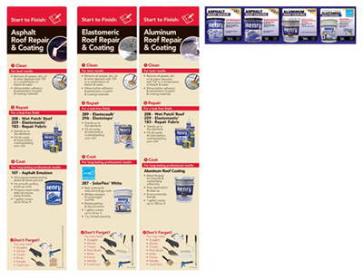 GFX DF07-0837-F08-B09 Henry 4 ft. Asphalt Aluminum & Elastomeric Roof Coatings Pop Kit