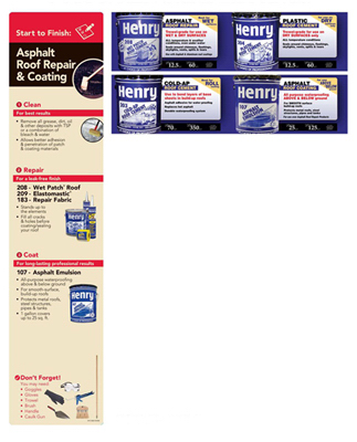GFX DF07-0869-F08-B09 8 ft. Henry, Asphalt Roof Coatings Pop Kit