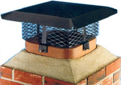 SCADJ-S-C Multi Fit Chimney Cap - Black - 7.9 x 19.5 in. - Durable Construction