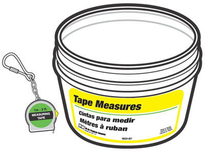 KB224-BKT 0.25 in. x 3 ft. Tape Measure With Turn Sleeve Key Ring