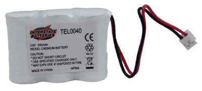 Picture of Interstate All Battery TEL0040 3.6V 300Mah Phone Battery