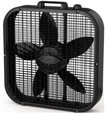 Picture of Lasko Products B20401 20 in. Black Box Fan With 3 Quiet Speeds