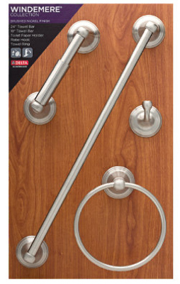 Picture of Liberty Hardware APNL63-XXX-XX Delta Windemere - Brushed Nickel- Cherry Bath Board Display