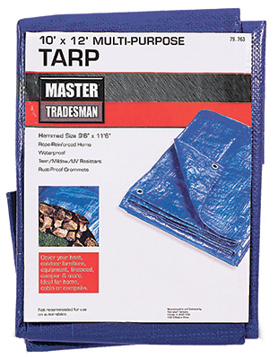 MT 10 X 12 BLUE 10 x 12 ft. Polyethylene Storage Tarp Cover - Blue -  Master Tradesman, 797763