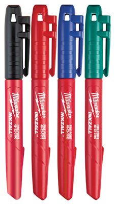 Picture of Milwaukee 48-22-3106 Fine Point Colored Marker&#44; 4 Pack
