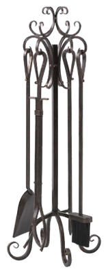 Picture of Panacea 15916 Scroll Top Fireplace Tool Set- 5 Piece
