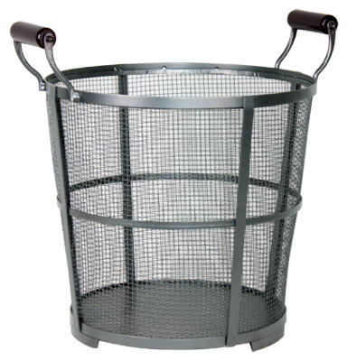 15704 Antique Iron Round Basket Log Bin
