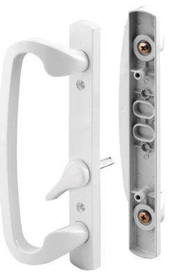 Prime Line 144078 White, Sliding Patio Door Handle Set