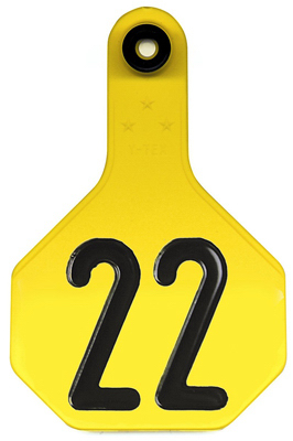 Picture of Y-Tex 7712001 3 Star Numbered Tag - Medium- Yellow