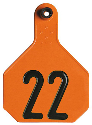 Picture of Y-Tex 7902001 4 Star Numbered Tag - Large- Orange