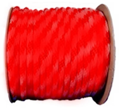 P7240S0200RFR 0.63 in. x 200 ft. Red Solid Braid Polypropylene Rope - Red