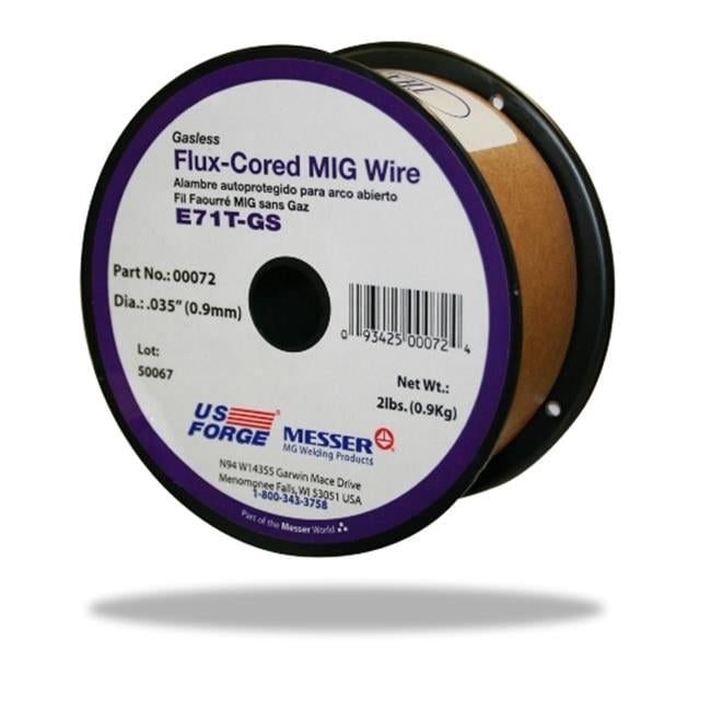 US Forge 72 Welding Flux-Cored MIG Wire - 0.035- 2 lbs.