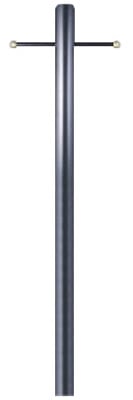 66808 80 in. Black Finish Steel Lantern Post