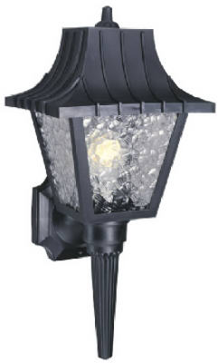 66860 8 in. Single Light Black Wall Lantern