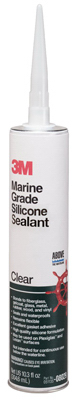 Picture of 3M 08029 0.1 Gallon Clear Marine Grade Silicone Sealant