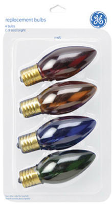 GE65505 1 lbs. C9 Multi Replacement Bulb, 4 Pack