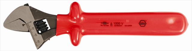 Wiha Tools 76210 Insulated Adjustable Wrench - 10 in.