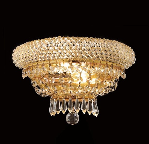 Picture of Elegant Lighting 1803W12G-RC 12 x 8 in. Primo Collection Wall Sconce - Royal Cut- Gold