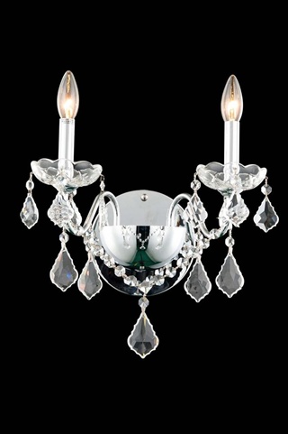 Picture of Elegant Lighting 2015W2C-RC 13 x 15 in. St. Francis Collection Wall Sconce - Royal Cut, Chrome