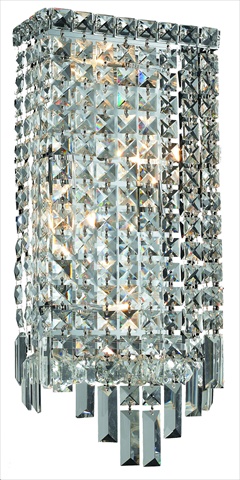 Picture of Elegant Lighting 2033W8C-RC 8 W x 16 H in. Maxim Collection Wall Sconce - Royal Cut- Chrome Finish