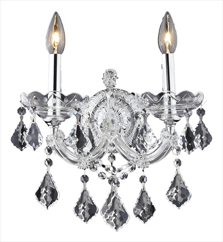 Picture of Elegant Lighting 2800W2C-RC 12 W x 12 H in. Maria Theresa Collection Wall Sconce - Royal Cut- Chrome Finish