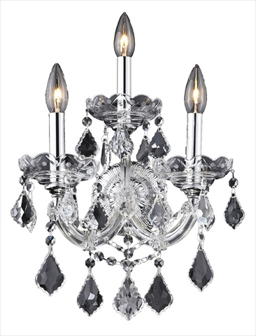 Picture of Elegant Lighting 2800W3C-RC 12 W x 16 H in. Maria Theresa Collection Wall Sconce - Royal Cut- Chrome Finish